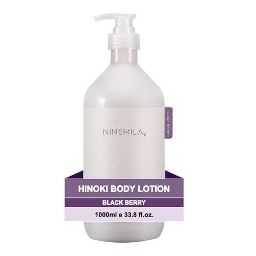 NINEMILA Pure Hinoki Body Lotion, Black Berry Scent, 1000ml (33.8