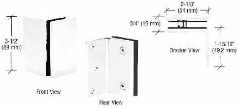 C.R. LAURENCE GE90SW CRL White Geneva Series Wall Mount Bracket