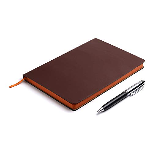 Image of COI Diary Brown A5 Notebook - Unique Multipurpose Stationery, New Year Diary for Office Going Men and Women with Pen.