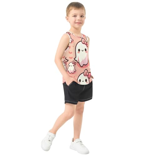 susiyo Cute Ghosts Halloween Boys Sleeveless Tank Top Girls Athletic T Shirt4