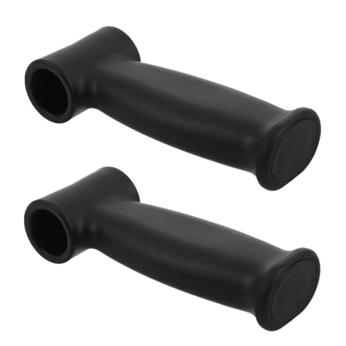TOVINANNA Accesorios para Muletas de Axila Desmontables en Plástico Negro de 13.20x4.70x3.20cm Reemplazo Rápido para Uso Diario de Ancianos y Personas Discapacitadas