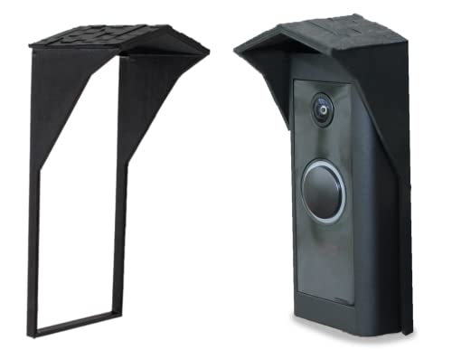 Gestech Ring Doorbell Housse de pluie filaire pour sonnette à montage rapide, effet carrelé, convient également aux Bellview et plus encore (pas de perçage nécessaire) Cover