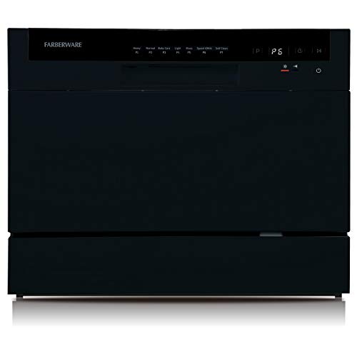 Farberware FCD06ABBBKA 6 Place Setting Countertop Dishwasher, Black