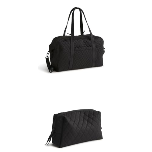 Vera Bradley Cotton Miramar Weekender + Medium Cosmetic