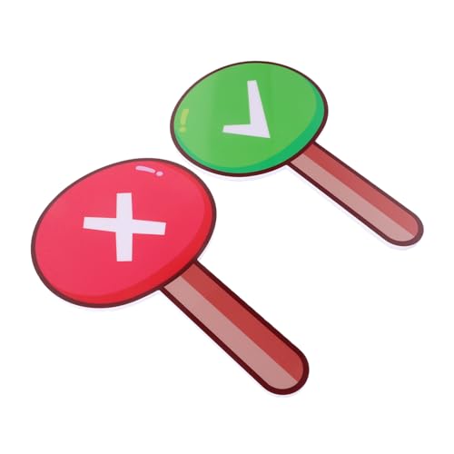 Tofficu 2pcs Handheld Answer Paddle Classroom Voting Boards Double-Sided Teaching Props for Easy Interaction Material for Engaging Students and Teaching Activities
