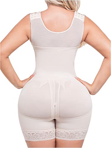 Sonryse 211BF Fajas Colombianas Reductoras Moldeadoras Postparto BBL Stage 2 Liposuction Post Surgical Compression Garments Women Shapewear Beige 2XL