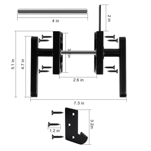 Verrou de portail double face installation facile sans perçage complexe