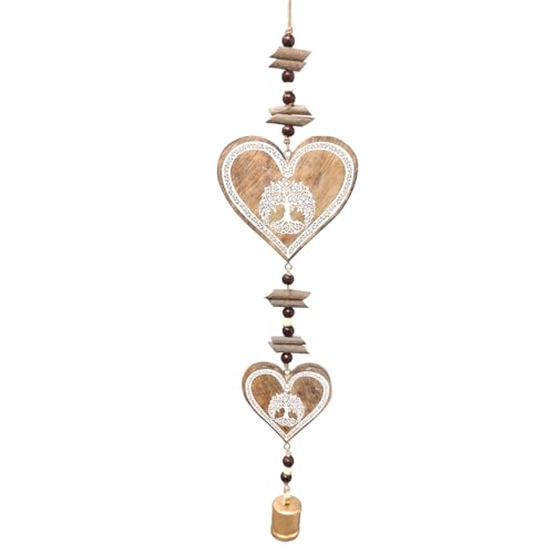 Movil Corazon Colgantes Beige para Decoración de Dormitorio Estilo Boho Chic 2