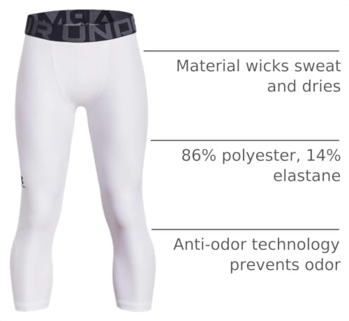 Image of Under Armour Kids HeatGear Armour 3 /4 Leggings (Big Kids)
