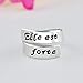 Elle est forte - Hand Stamped Aluminum Spiral Wrap Ring, She is Strong, Proverbs 31:25, Biblical Quote, Bible Verse, Boss Lady, Gift For Women, Sisters Friends, Christmas, Birthday, Graduation