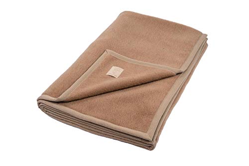 Ritter Decken Kamelhaardecke „Mandarin 150 x 220 cm Kamel (ungefärbt) aus 50% Kamelhaar und 50% Schurwolle (Natur) weich. Wolldecke. Geeignet als Wohndecke, Kuscheldecke und Tagesdecke Cover