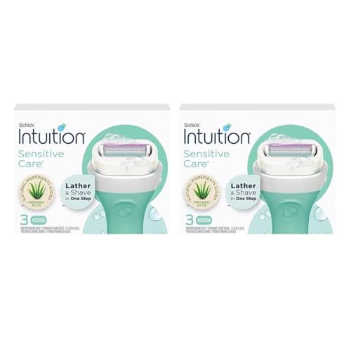 Intuition Sensitive Renewing Advanced Moisture Women Razor Refill Cartridges, 6 count(3count x 2Pack)