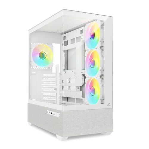 Sharkoon AK7 Blanc, boîtier PC ATX, ARGB