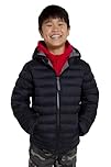 Mountain Warehouse Seasons Padded Kids Puffer Jacket - Water Resistant, Lightweight & Insulated Coat, Boys & Girls - Spring Summer, School, Travel Black Teen Size 13 Years