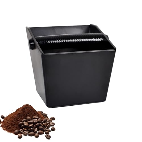 Marjoramy Caja para Posos de Café, Recipiente para Posos de Café, Knock Box Cafe, Posos Cafe Deposito, Cajon para Posos de Cafe, Recipiente Posos Cafe con Barra de Golpe Extraíble, Base Antideslizante