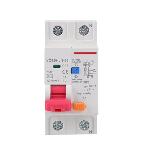 Disjoncteur différentiel RCBO 20A 30mA 230V pour protection fuites et surintensités