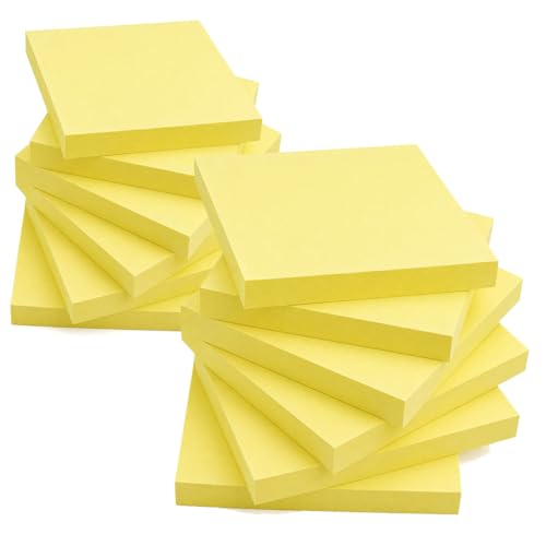 Blocs-notes autocollants 7,6x7,6 cm pour une organisation de bureau réussie avec ce lot de 12