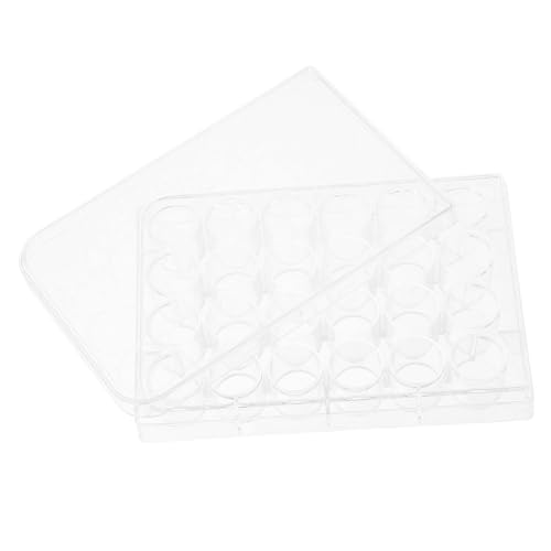 STOBAZA 2pcs Lab Accessories Cell Culture Trays Lab Cell Culture Plate Cell Culture Dishes Laboratory Holes Tissue Culture Plate Experiment Lab Equipment Transparent Polystyrene