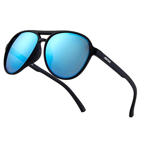Image of Jefoo Polarized Aviator Sunglasses for Women Men Retro Trendy Sports Sunglasses for Outdoor UV400 Protection