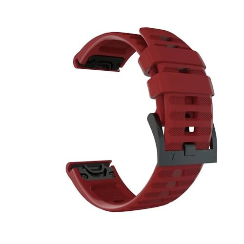 SRMVRNKNNK �V���R���X�g���b�v Fit For Garmin Fit For Fenix 7X 7 Pro Solar/Epix QuickFit WatchBand�ɓK��(Style1 Red,QuickFit 26mm)