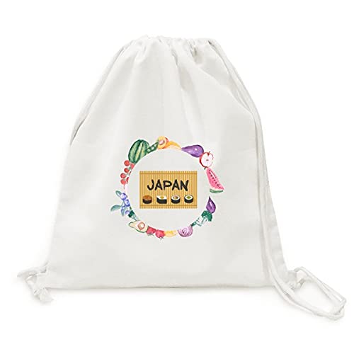 Sac en tissu japonais pour fruits et légumes à sangle pliable sushi
