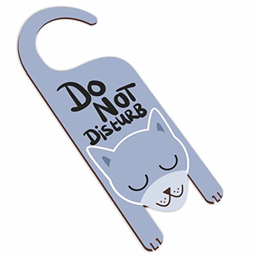 Image of CVANU Do Not Disturb Dog Shaped Wooden Door Sign Hanger Size(24cm x 8.5cm) cv67