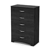 South Shore Step One 5-Drawer Dresser, Gray Oak with Matte Nickel Handles