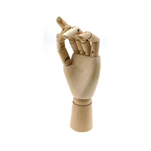 Main gauche de mannequin en Bois 10" Modèle Main Articulé Mannequin d'une Main Sculpture