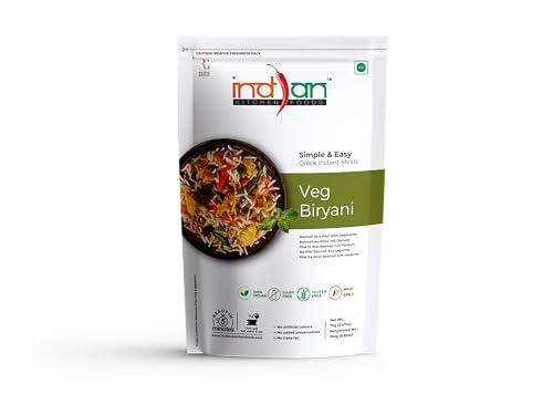 Image of Indian Kitchen Foods Instant Jain (No Onion & Garlic) Veg Biryani - Freeze Dried, Gluten-Free, Ready to-Eat Indian Vegan Meal