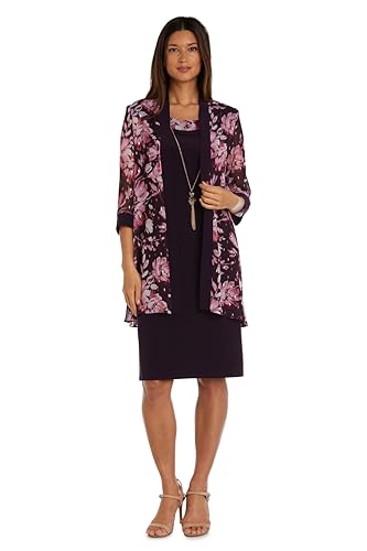 R&M Richards Women's Twilight Bloom Swing Jacket Dress