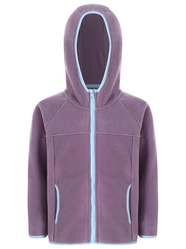 Hularka Kids Boys Girls Fleece Jacket Full-Zip Sport Hooded Sweatshirts Lightweight Hoodie Coat Fall Winter Outwear