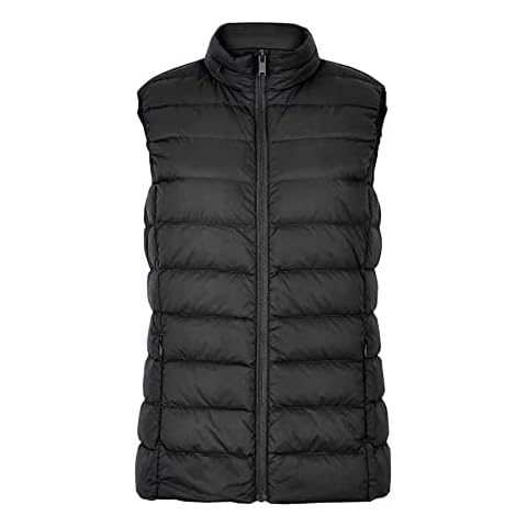 💗SIZES 8-26💗 Soft Lightweight Body Vest Warmers, Gilet With Quilting And Zipped Pockets ( (BLACK, XS) Cover