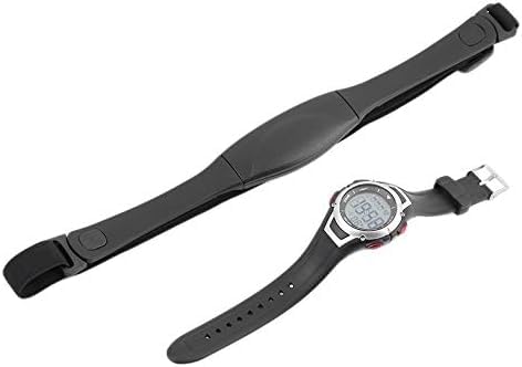 CamKpell 3 mètres étanche Moniteur de fréquence Cardiaque sans Fil Sangle de Poitrine Montre de Sport en Cours d'exécution Montre de plongée avec rétro-éclairage réveil - Noir