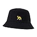 Bucket Hat for Men Women Camel Animal Embroidered Washed Cotton Unisex Bucket Hats (Black,7 1/2)