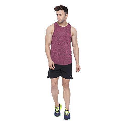 Image of CHKOKKO Men Polyester Printed Gym Co-Ord Sets Sleeveless Tank Top With Shorts