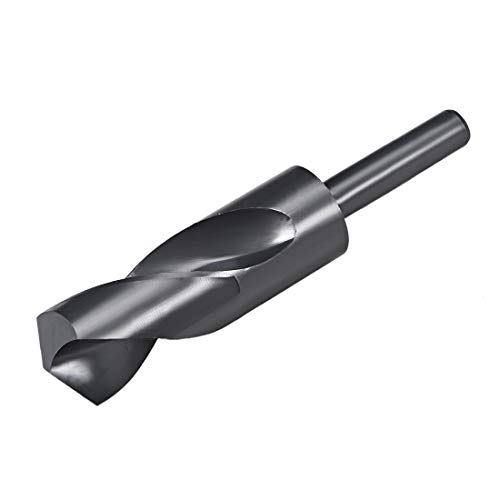 sourcing map 1/2 Reduced Shank Drill Bits 30mm Black Nitride Coated High Speed Steel HSS 6542, Twist Drill Bit for Stainless Steel Alloy Metal Plastic