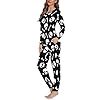 Biyejit Sugar Skull Pyjamas Set for Women Ladies Long Sleeve Sleepwear Pjs Round Neck Leisure Nightwear with Pockets for Pajama Party,Home Piece of 2 XS-6XL #1