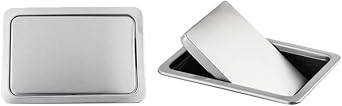 Trash Bin Balance Cover 304 Stainless Steel Built-in Trash Recessed Countertop Flap Lid, Grommet Waste Chute CoverSilver