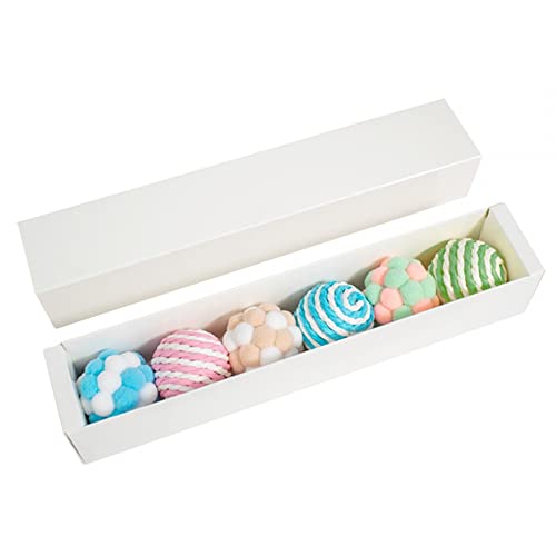 DONGKER 6 PCS Cat Balls,Bite Resistant Kitty Fuzzy Toy with Bell for All Ages Cats