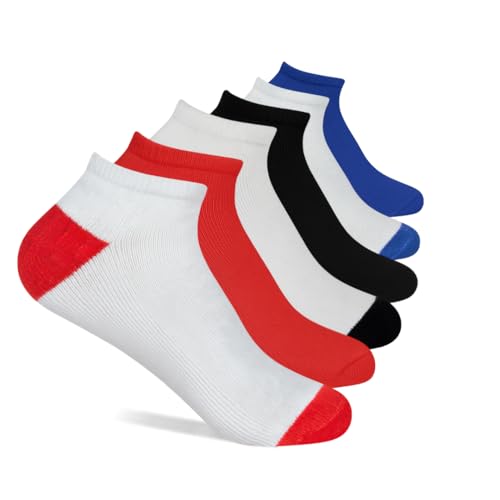 Kids Low Cut Ankle Socks – Cushioned Athletic Sports Socks for Boys Girls Teens Youth (Ages 2-12+) 6/8 Pairs