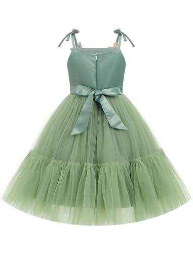 IDOPIP Pageant Dress for Toddler Girls Embroidery Flower Girl Butterfly Birthday Dress Baby Wedding Tea Party Tulle Tutu Gown2