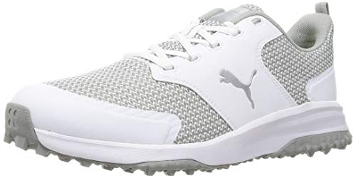 Puma Men's Golf Shoe, White Silver Quarry, 11