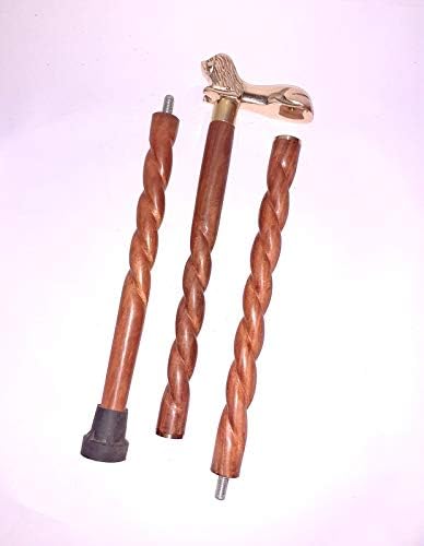 Lion Handle Designer Victorian Handle Brass Wands-Walking Cane-Walking Stick-Canes
