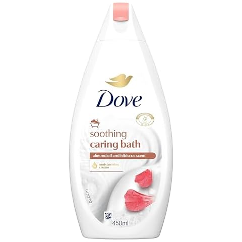 Dove Soothing Caring Bath Soak with Almond & Hibiscus Cover