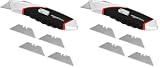 Amazon Basics Cuchillo para uso general con empuñadura ergonómica, Gris (Paquete de 2)