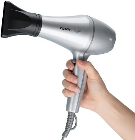 Miniatura 6 de Taiff Style IonSense - Secador de pelo profesional  Secador de pelo de cerámica iónica de 1875 W con difusor  Ligero apto para viajes  Doble voltaje
