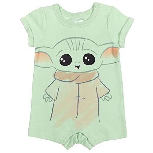 Star Wars The Mandalorian The Child Newborn Baby Boys Romper And Sunhat Green 6-9 Months #TOP2
