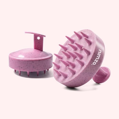 Image of Silicone Scalp Massager Shampoo Brush Pink | Hair Massager for Hair Growth, Dandruff Removal, Blood Circulation | Exfoliate
