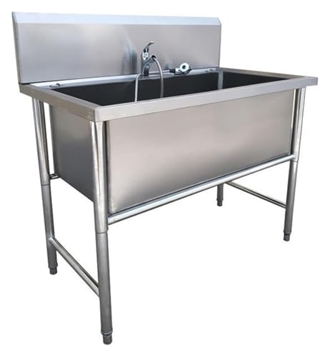 Dog Grooming Tub,Pet Bathtub Bathing Tub,Wash Shower Sink,Dog Pet Washing Bathing Station For Home,Professional Stainless Steel Pet Dog Bathing Station,for Large Medium & Small Dogs(80cm/31.5in)