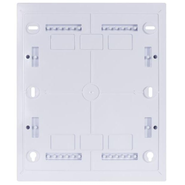Quadro elettrico da parete 24 moduli DIN con doppia porta trasparente fumé per interno - 33x27.5x10cm
